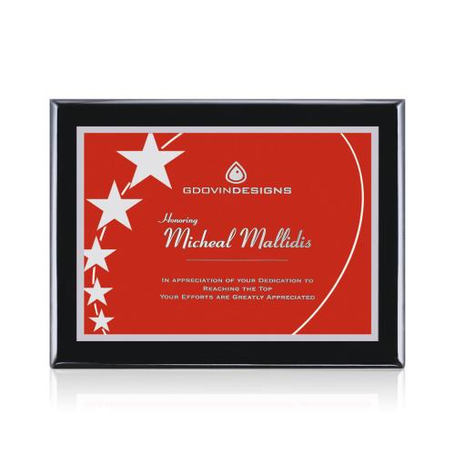 Corporate Awards - Award Plaques - Oakleigh/Gemini - Black/Red