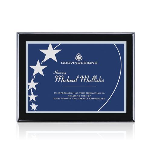 Corporate Awards - Award Plaques - Oakleigh/Gemini - Black/Blue