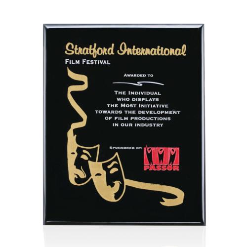 Corporate Awards - Award Plaques - Wood Plaques - Oakleigh Plaque - Black