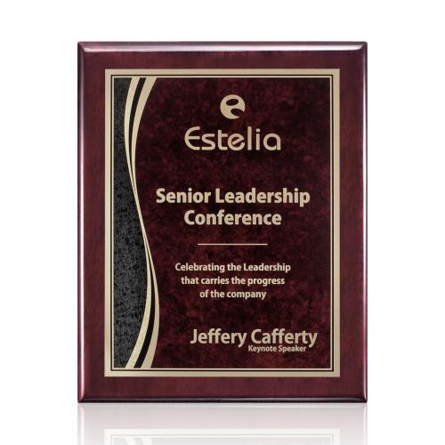 Corporate Awards - Award Plaques - Oakleigh/Finch - Rosewood/Red