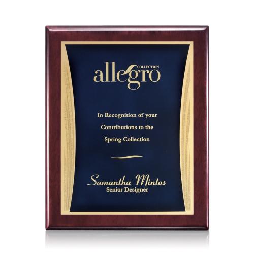 Corporate Awards - Award Plaques - Oakleigh/Showtime - Rosewood/Blue