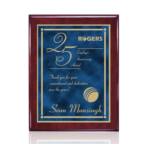 Corporate Awards - Award Plaques - Oakleigh/Contempo - Rosewood/Blue