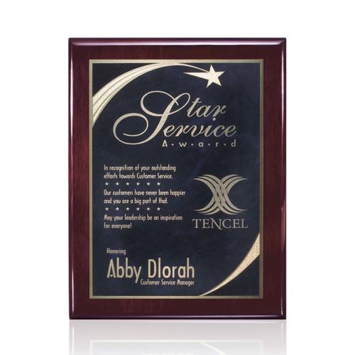 Corporate Awards - Award Plaques - Oakleigh/Birchcliff - Rosewood Finish