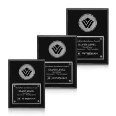 Employee Gifts - Jansenn Plaque - Black/Chrome