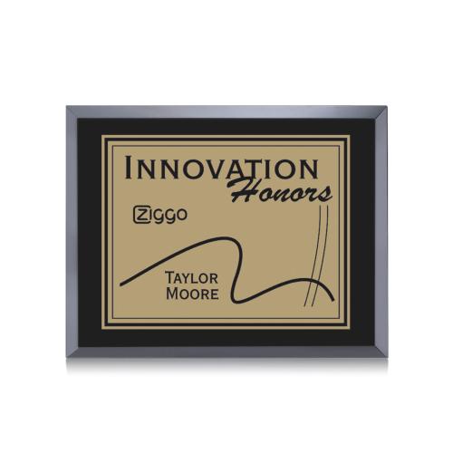 Corporate Awards - Award Plaques - Avonlea/Everett Plaque - Black/Gold