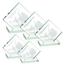 Employee Gifts - Wellington Jade Diamond Glass Award