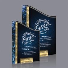 Employee Gifts - Ventura Gold/Blue Peak Acrylic Award