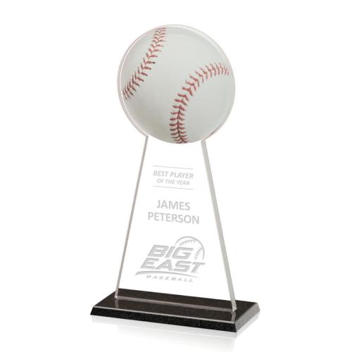 Corporate Awards - Glass Awards - Baseball Tower Obelisk Crystal Award