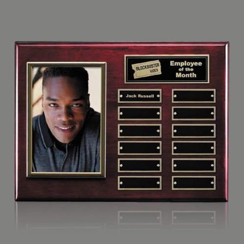 Corporate Awards - Award Plaques - Perpetual Plaques - Photo (Vert) P/Plaque - Rosewood/Gold 