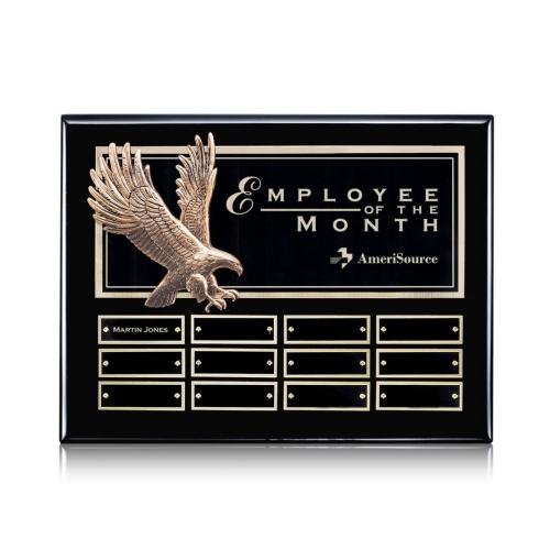 Corporate Awards - Award Plaques - Perpetual Plaques - Flying Eagle Perpetual - Ebony