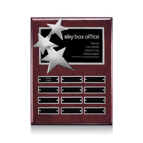Corporate Awards - Award Plaques - Perpetual Plaques - Constellation (Vert) Perpetual - Rosewood/Chrome