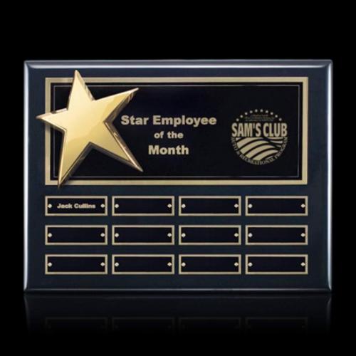 Corporate Awards - Award Plaques - Perpetual Plaques - Rising Star - Ebony Perpetual