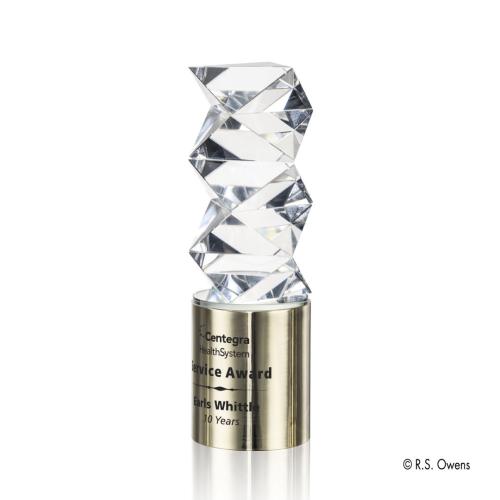 Corporate Awards - Fractal Gold Obelisk Metal Award