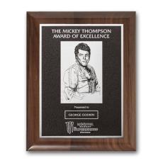 Photocast Plaque - Walnut Piano Finish - Corporate Awards
