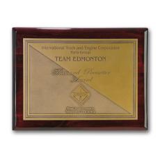 Employee Gifts - Double Etch Plaq - Rosewood