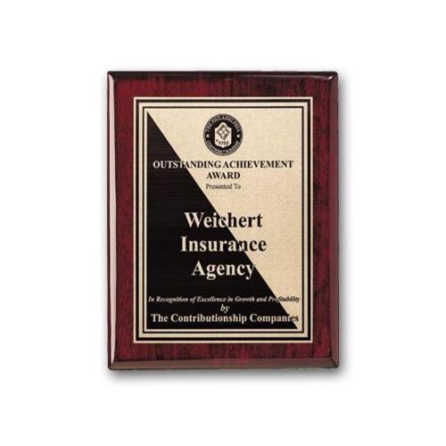 Corporate Awards - Award Plaques - Etch/Antiqued Plaq - Rosewood