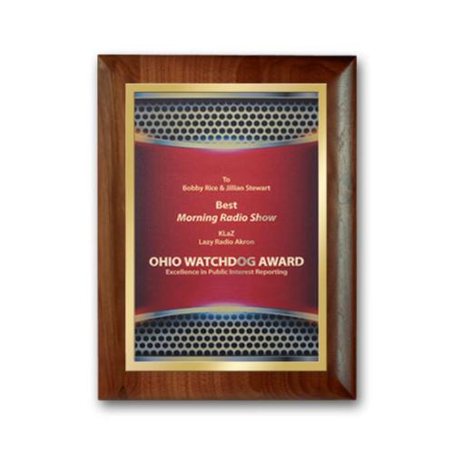 Corporate Awards - Award Plaques - SpectraPrint™ Plaque - Rolled Edge Gold