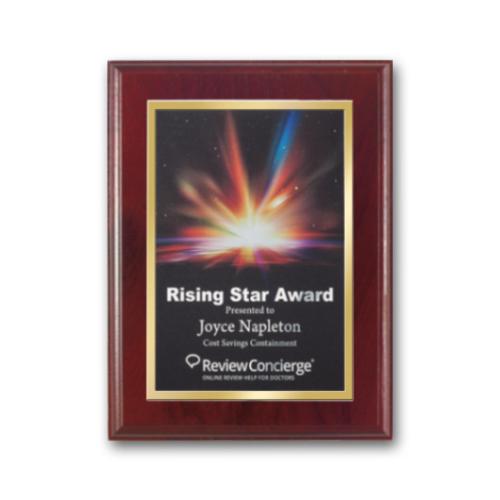 Corporate Awards - Award Plaques - SpectraPrint™ Plaque - Mahogany Gold