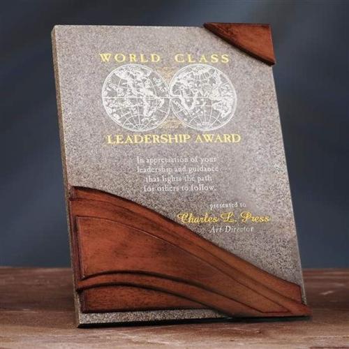 Corporate Awards - Marble, Granite & Stone Awards - Wave Plaque