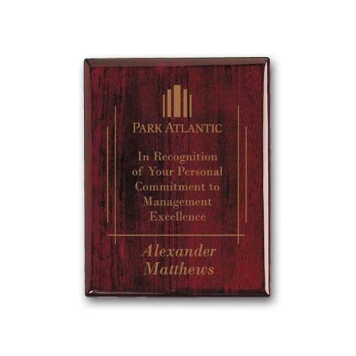Corporate Awards - Award Plaques - Laser Engraved Plaq - Rosewood 