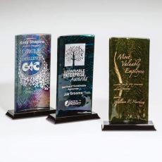 Employee Gifts - Cairn Rectangle Glass Award