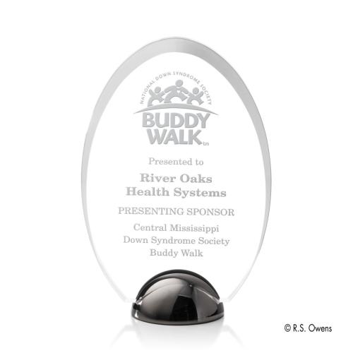 Corporate Awards - Budget Awards & Trophies - Janus Hemisphere Laser Engraved Circle Acrylic Award