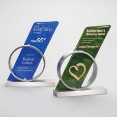 Employee Gifts - Convergance Circle Glass Award