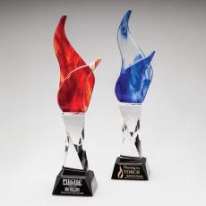 Employee Gifts - Beacon Flare Flame Glass Award