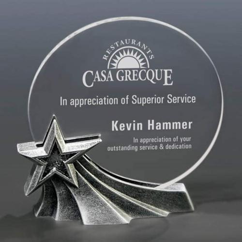 Corporate Awards - Moon & Star Circle Acrylic Award