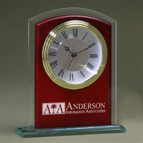 Corporate Recognition Gifts - Clocks - Glass Arch Clock
