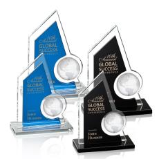 Employee Gifts - Adalina Globe Sail Crystal Award