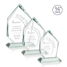 Employee Gifts - Deerhurst Ice Jade Peak Glass Award