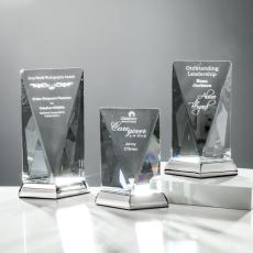 Employee Gifts - Rubicon Clear Obelisk Metal Award