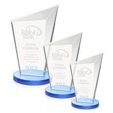 Employee Gifts - Wiltshire Sky Blue Peak Crystal Award