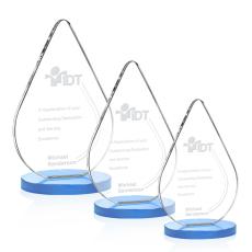 Employee Gifts - Glenhazel Sky Blue Crystal Award