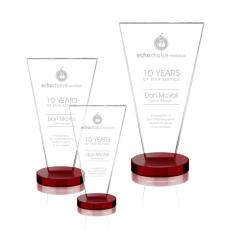 Employee Gifts - Burney Red Abstract / Misc Crystal Award