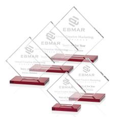 Employee Gifts - Wellington Red  Diamond Crystal Award
