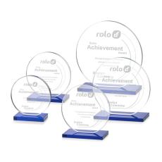 Employee Gifts - Victoria Blue Circle Crystal Award