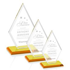 Employee Gifts - Tuscany Amber Diamond Crystal Award