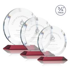 Employee Gifts - Gibralter Red Circle Crystal Award