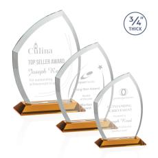 Employee Gifts - Daltry Amber Abstract / Misc Crystal Award