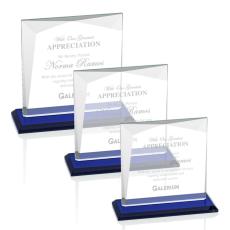 Employee Gifts - Tanner Blue  Crystal Award