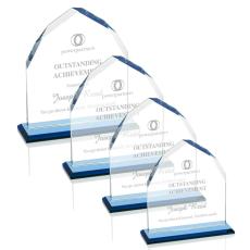 Employee Gifts - Montibello Sky Blue Arch & Crescent Crystal Award