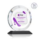 Gibralter Full Color Black Circle Crystal Award