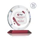 Gibralter Full Color Red Circle Crystal Award