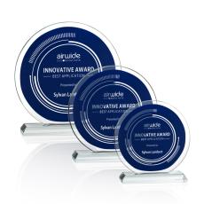 Employee Gifts - Marcelina Blue Circle Crystal Award