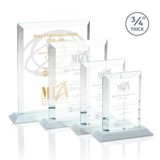Employee Gifts - Harrington White Rectangle Crystal Award