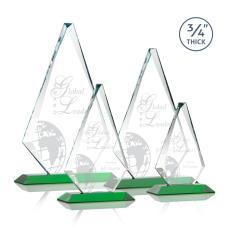 Employee Gifts - Windsor Green Diamond Crystal Award