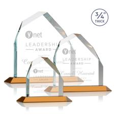 Employee Gifts - Austere Amber Peak Crystal Award