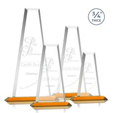 Employee Gifts - Imperial Amber Obelisk Crystal Award